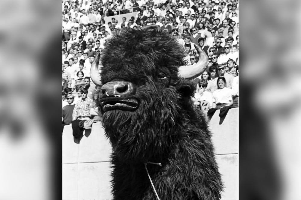 <p>The IU Bison Mascot is pictured September 23, 1967.</p>
