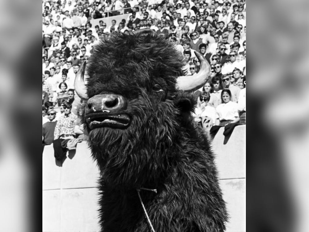 The IU Bison Mascot is pictured September 23, 1967.