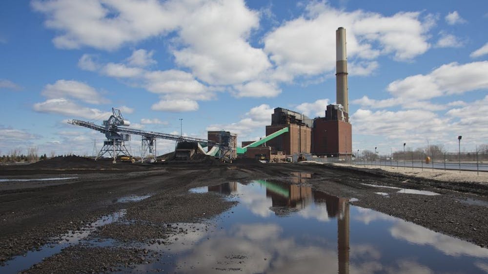A few tons of coal remain on the coal field at B.C. Cobb Plant on April 12, 2016, in Muskegon, Michigan. A power grid that services much of the Midwest, including Indiana, is at high risk of not meeting demand this summer, according to a report from the North American Electric Reliability Corporation. 
