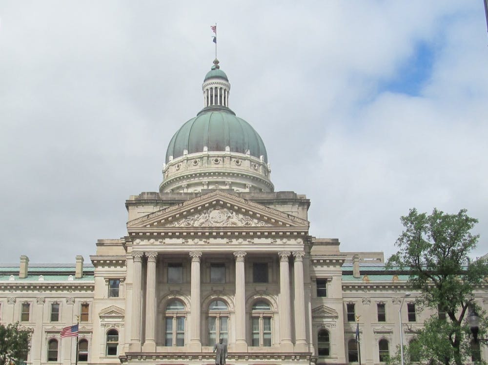 <p>The﻿ State House is seen in Indianapolis. Indiana lawmakers have introduced several House bills and Senate bills which target transgender youth.</p>