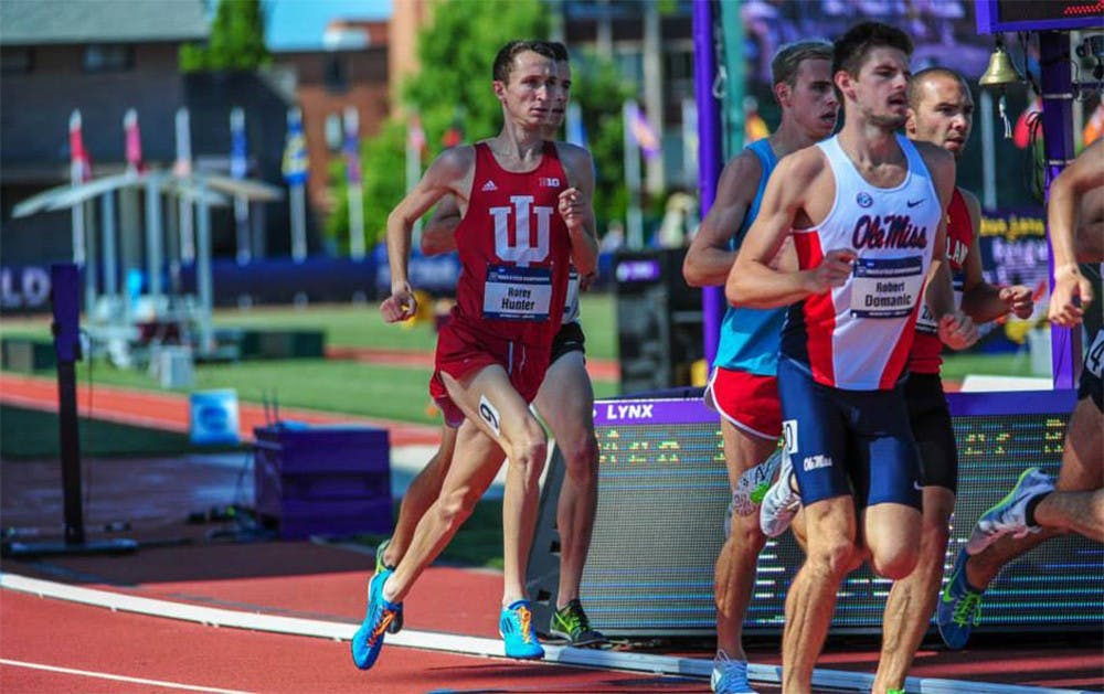 Redshirt senior Rorey Hunter runs as part of IU's cross country team after writing to coach Ron Helmer to be a part of the team. Hunter routinely runs more than 30 miles a week to keep himself in shape and getting stronger.