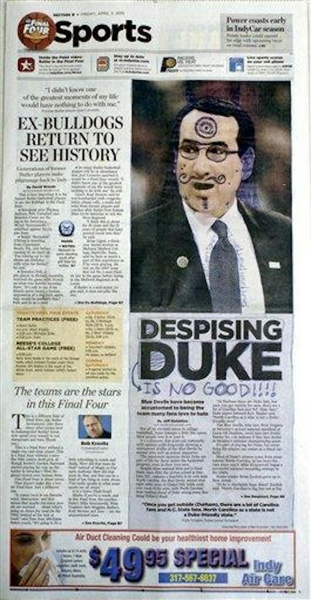 Final Four Newspaper Flap Basketball