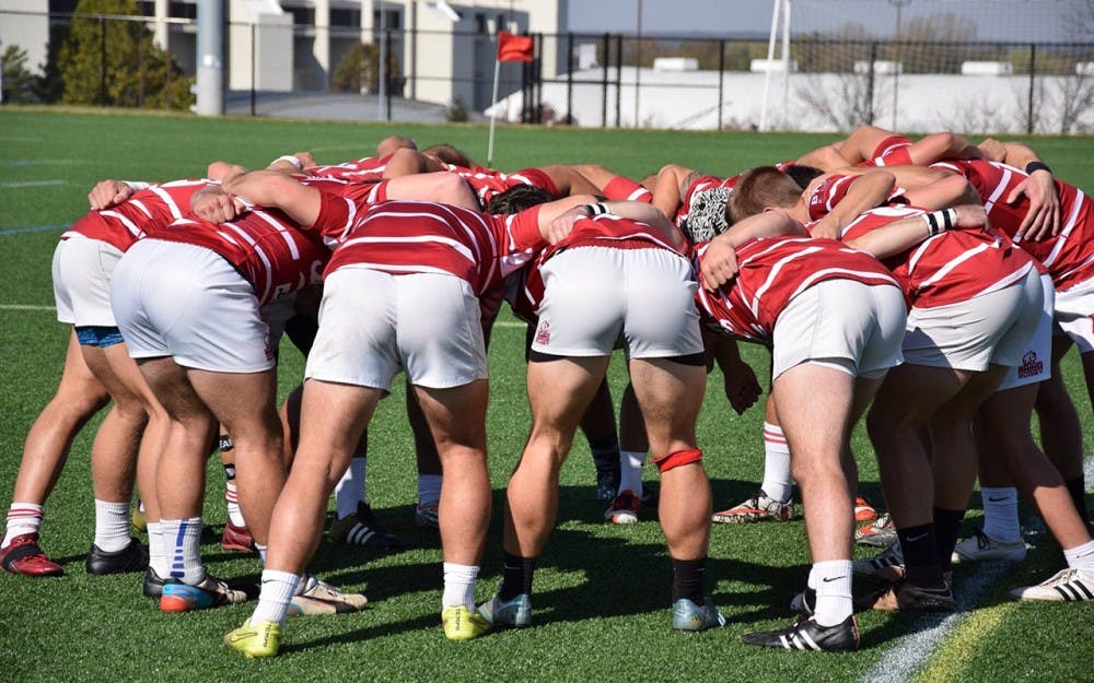 The IU rugby team on October 29th before playing Wisconsin.
