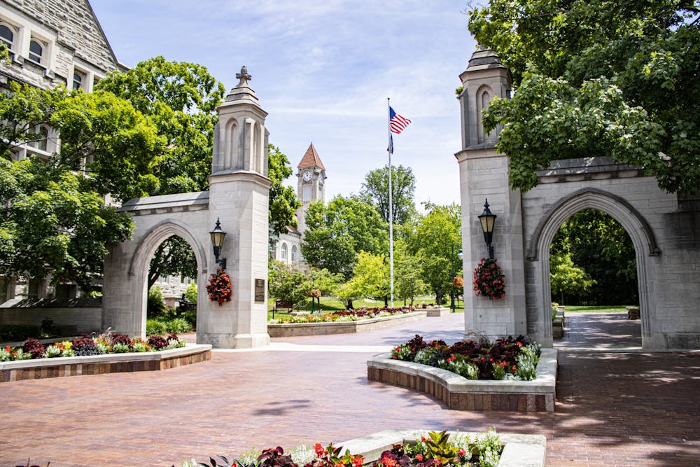 The Sample Gates are seen June 14, 2021. Vivian Winston, a former IU Kelley School of Business professor, won the Board of Trustee election Thursday.