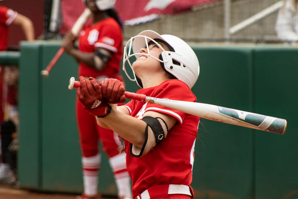 <p>Graduate student Grayson Radcliffe swings at a pitch April 30, 2022, in a game against Illinois. Indiana won 3-2 against Illinois on Sunday in its final home game of the season.</p>