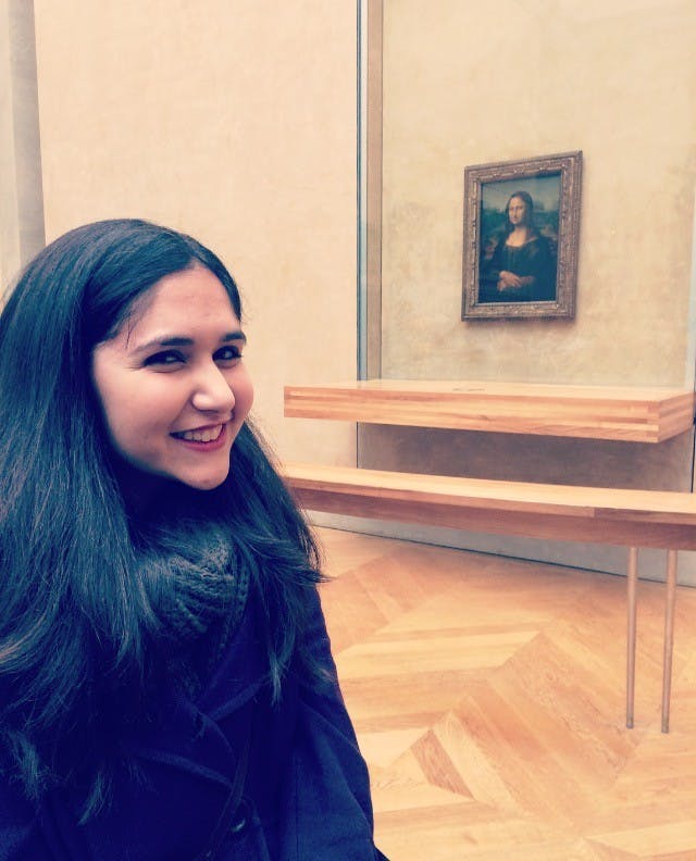 Mona Lisa at Louvre Museum. 