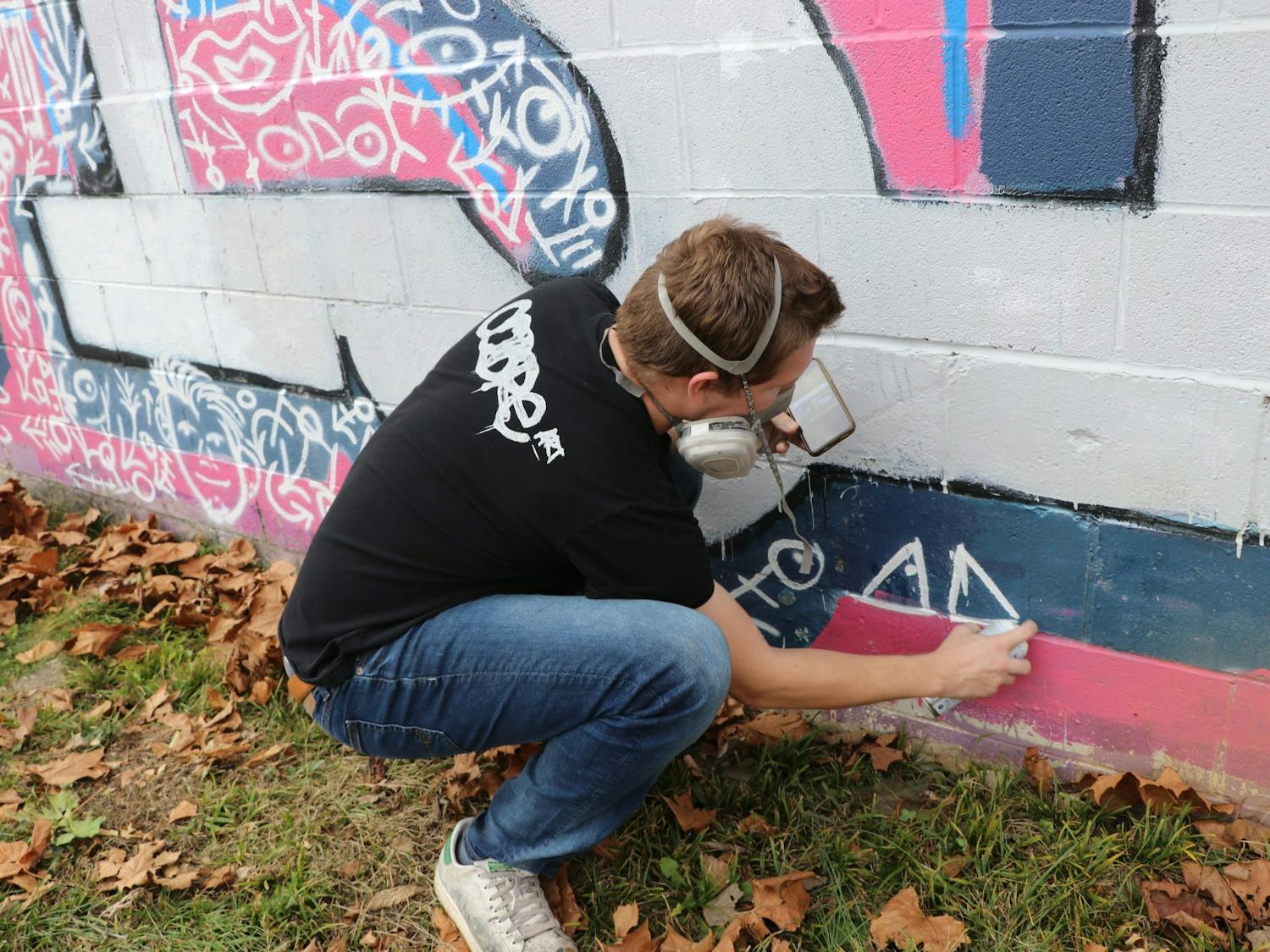 GALLERY: Sophomore Trenton Musch creates murals using only spray paint