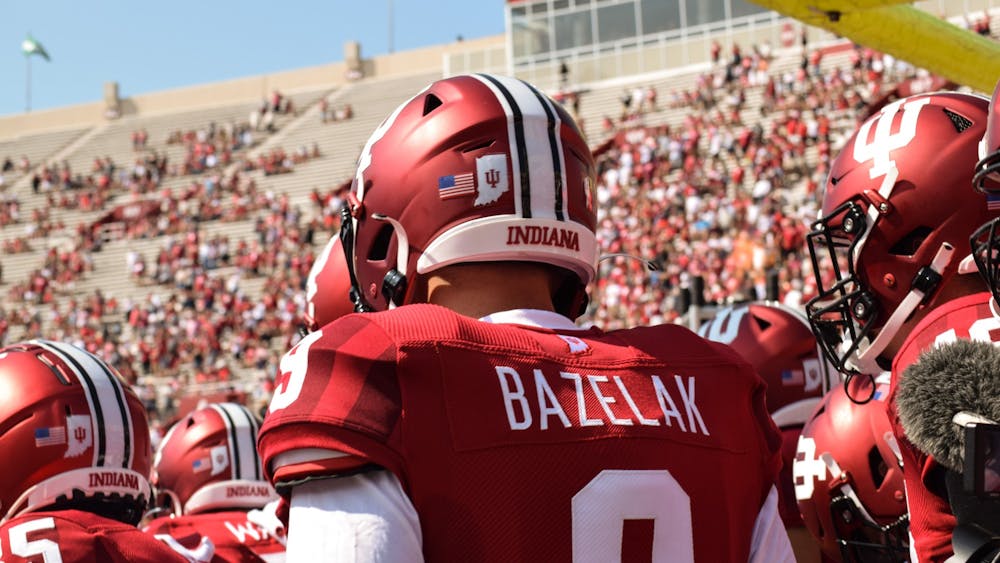 Redshirt junior quarterback Connor Bazelak waits to run onto the field Sept. 17, 2022, at Memorial Stadium. Indiana was defeated by the Nebraska 35-21 on Saturday night.