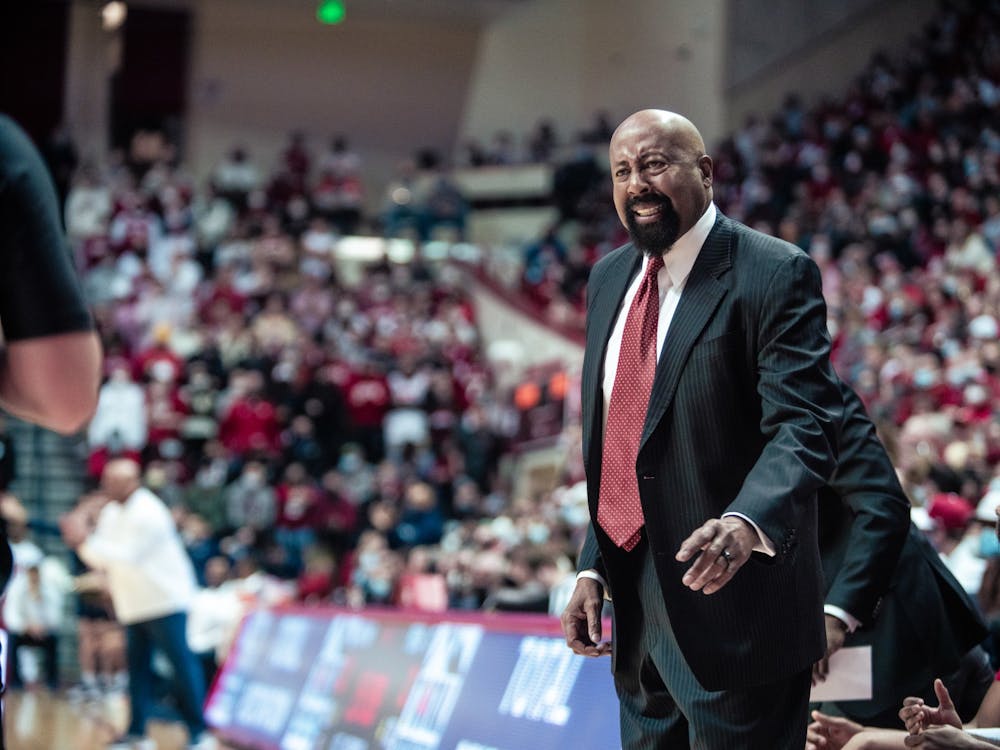 Indiana head coach Mike Woodson yells at a referee against Penn State on Wednesday Jan. 26, 2022 at Simon Skjodt Assembly Hall. The Hoosiers lost to Iowa on Jan. 5, 2023.