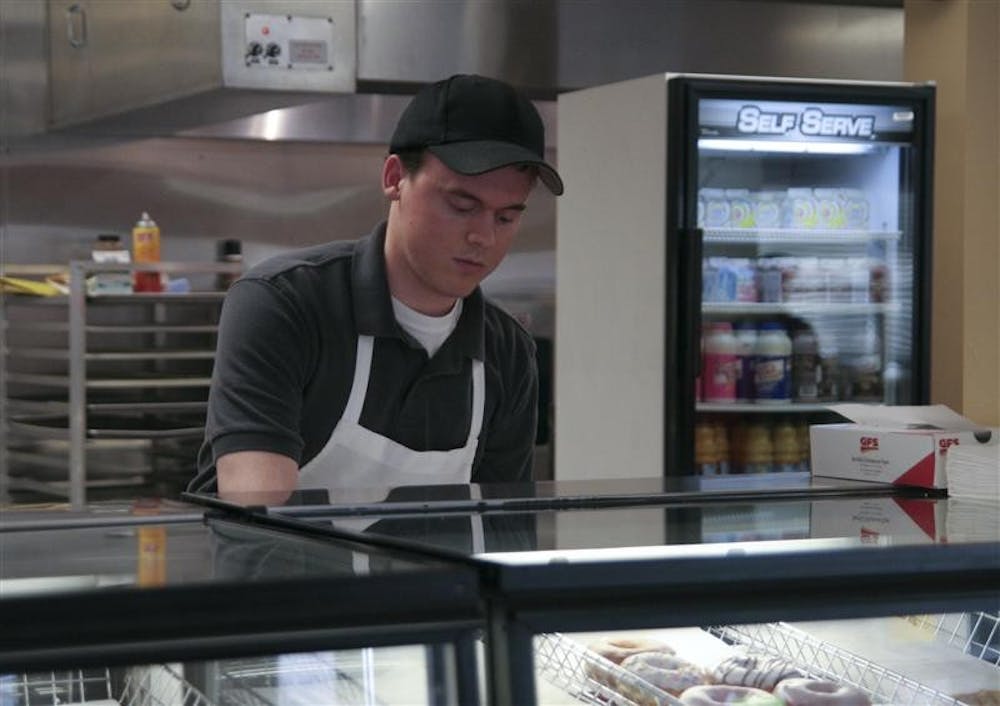Donald Glass, a former IU student, works full time at El Bistro at IU's Read Center.