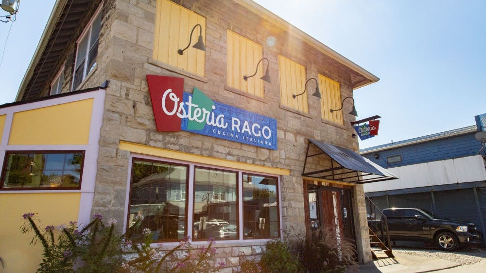 Osteria Rago is located at 419 E. Kirkwood Ave. The restaurant specializes in Italian cuisine. 