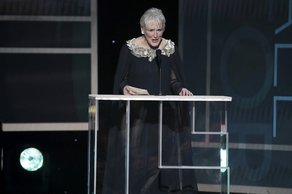 Glenn Close speaks during the 26th Screen Actors Guild Awards on Jan. 19, 2020, at the Los Angeles Shrine Auditorium and Expo Hall in Los Angeles.