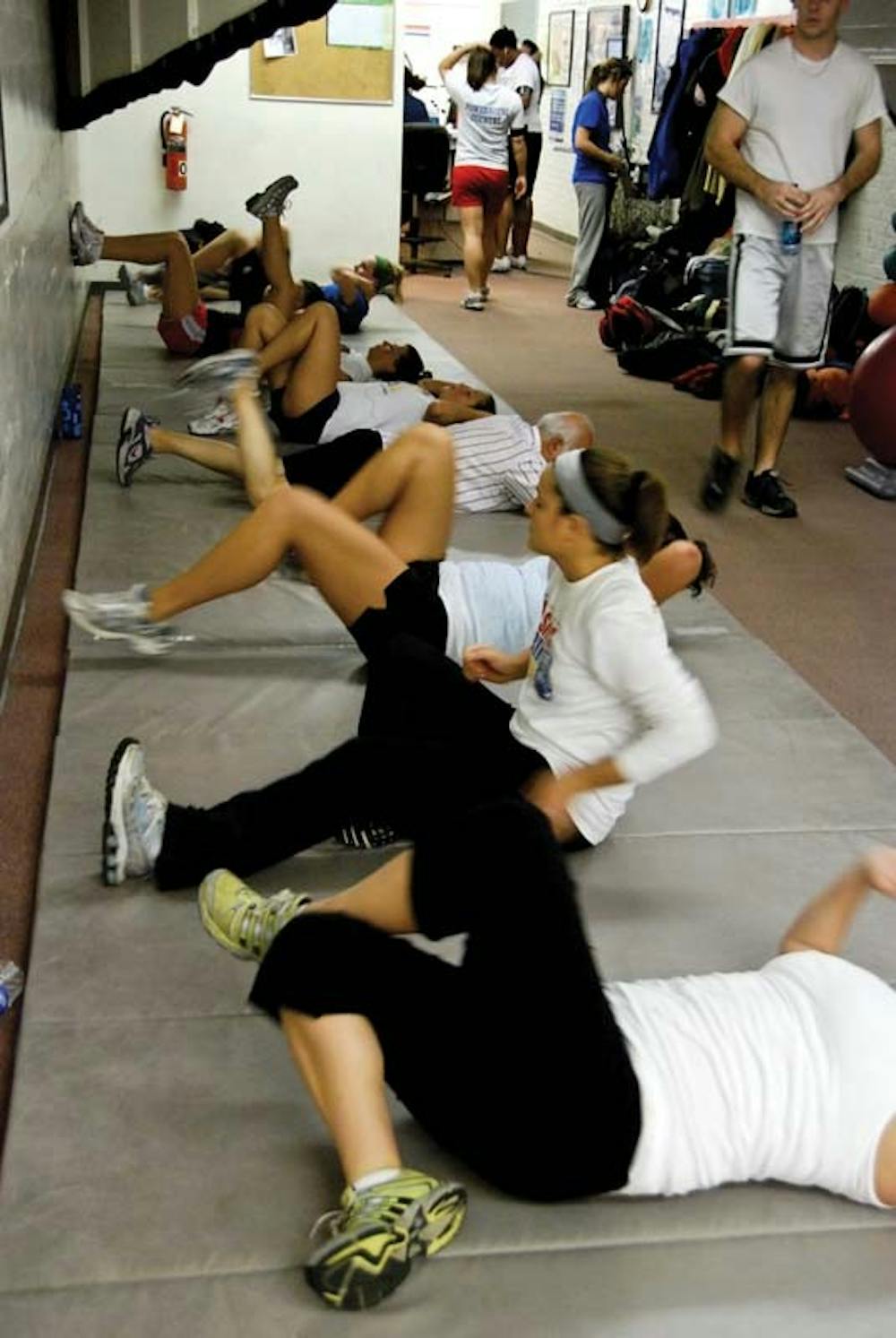 Students work out at the SRSC