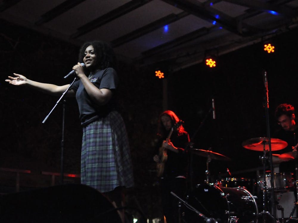Noname performs at Culture Shock in 2017 in Dunn Meadow. The threat of thunderstorms has led this year's Culture Shock to be moved indoors to Rhino’s Youth Center.
