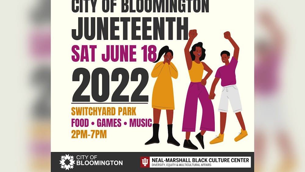 The City of Bloomington will celebrate Juneteenth from 2-7 p.m. June 18 at Switchyard Park. The event is a collaboration with IU&#x27;s Neal-Marshall Black Culture Center.