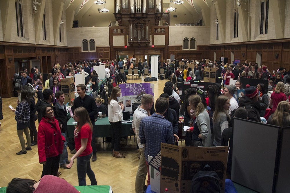 The Winter Involvement Fair is in IMU alumni hall from 6-8:30pm. 