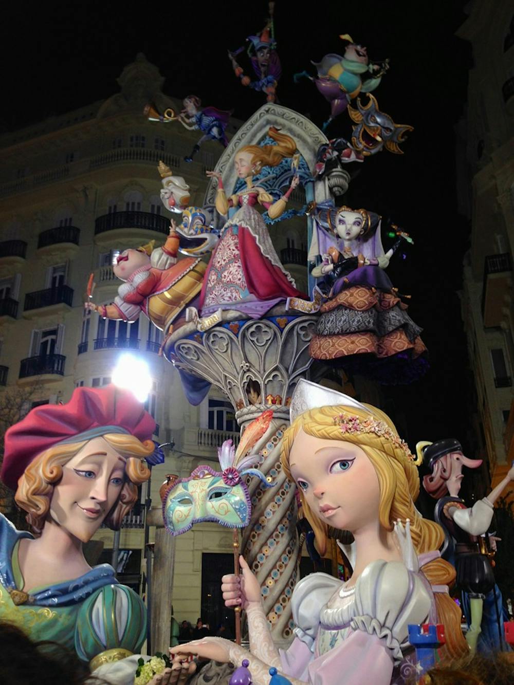 Our elected Falla, a massive two story structure depicting a fairy tale.