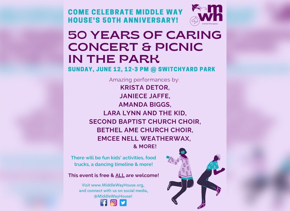 <p>The Middle Way House will celebrate their 50th anniversary during the 50 Years of Caring Concert and Picnic in the Park at noon June 12 in Switchyard Park. The event will feature live musical performances, food trucks, children&#x27;s activities and dancing to thank the Bloomington community for their enduring support of Middle Way. </p>