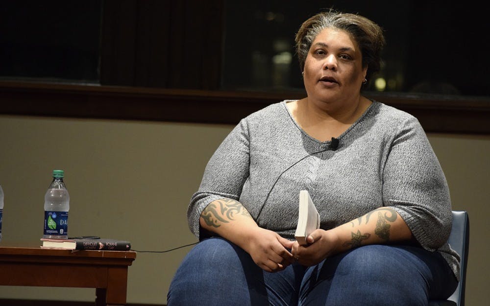 Roxane Gay discusses a couple of her bestselling books. After she introduces herself she comments, "I've written some books, so what?" 