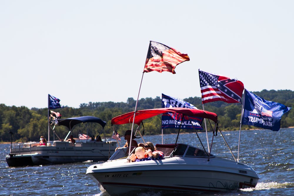 ProTrump boat parade draws hundreds of supporters to Monroe Lake