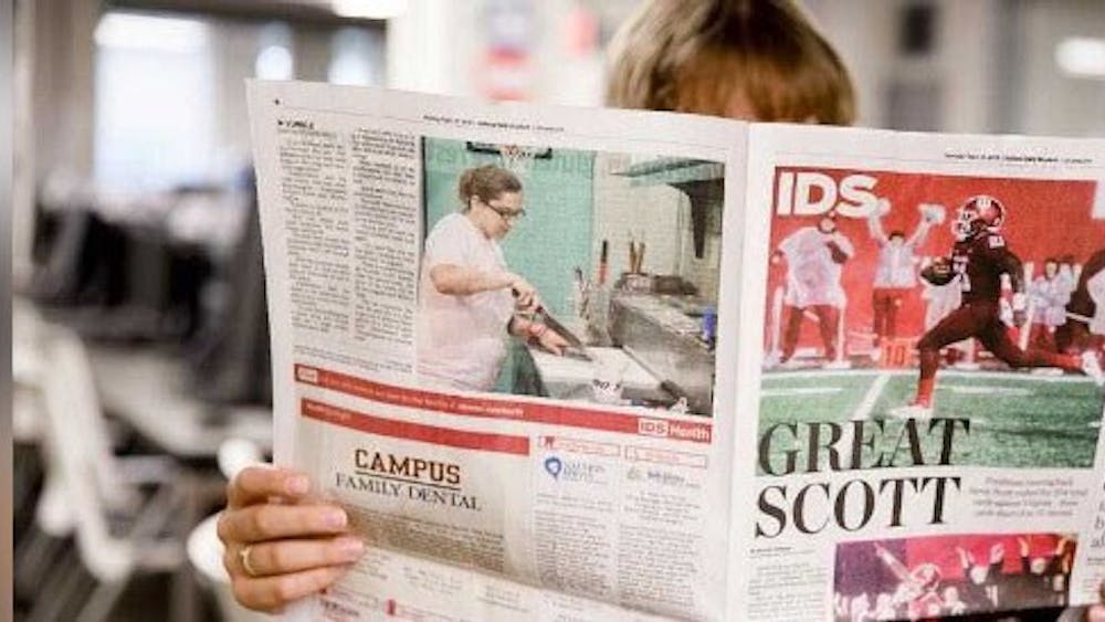 An Indiana Daily Student publication being read. The IDS won 79 awards in total during two different award presentation events.