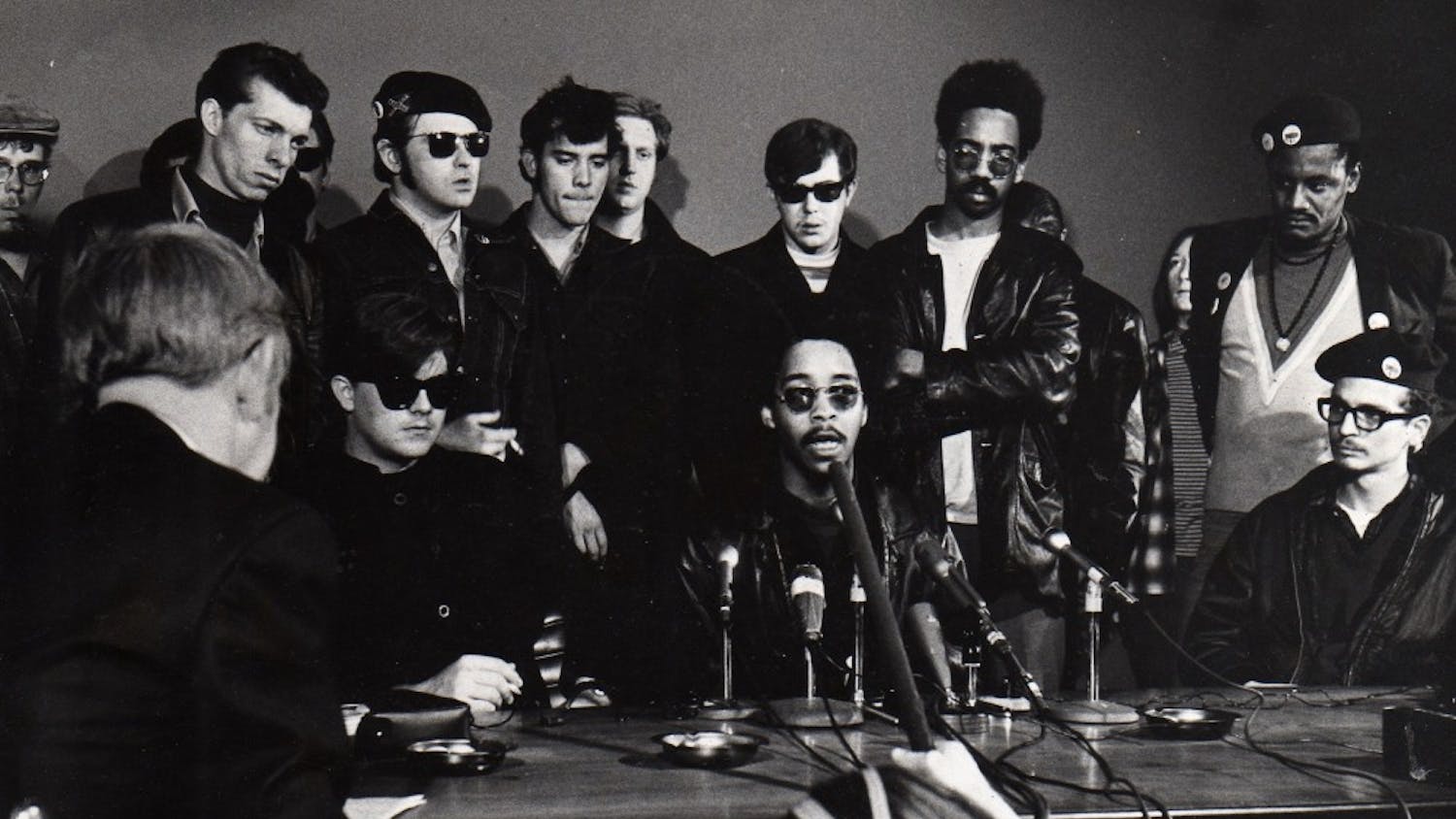 Members of&nbsp;the&nbsp;Original Rainbow Coalition speak at a&nbsp;press conference&nbsp;on April 4, 1969 in Chicago,&nbsp;commemorating the first anniversary of Dr. Martin Luther King's death.&nbsp;
