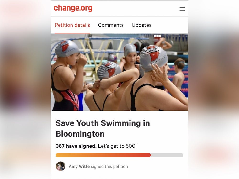 A screen grab from a GoFundMe for the Indiana Swim Club.