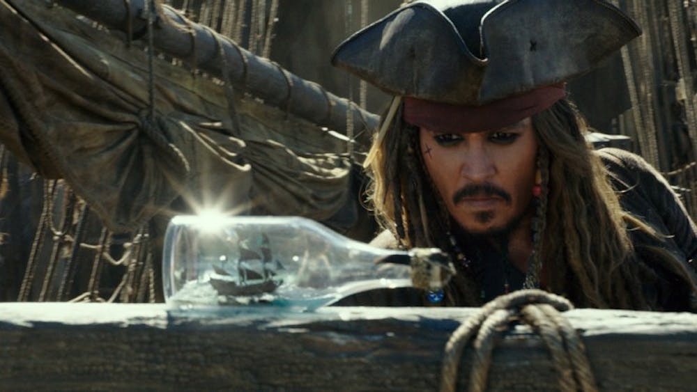 Johnny Depp as Captain Jack Sparrow in the film, "Pirates of the Caribbean: Dead Men Tell No Tales." (Disney Enterprises, Inc.)