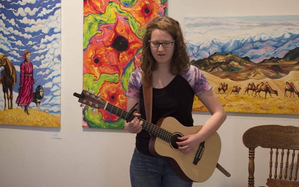 Senior Kacie Swierk preforms "Come Home," a song written from the perspective of her grandmother, who recently found she had an adopted sister.&nbsp;&nbsp;Swierk has played the piano and guitar since she was young.&nbsp;