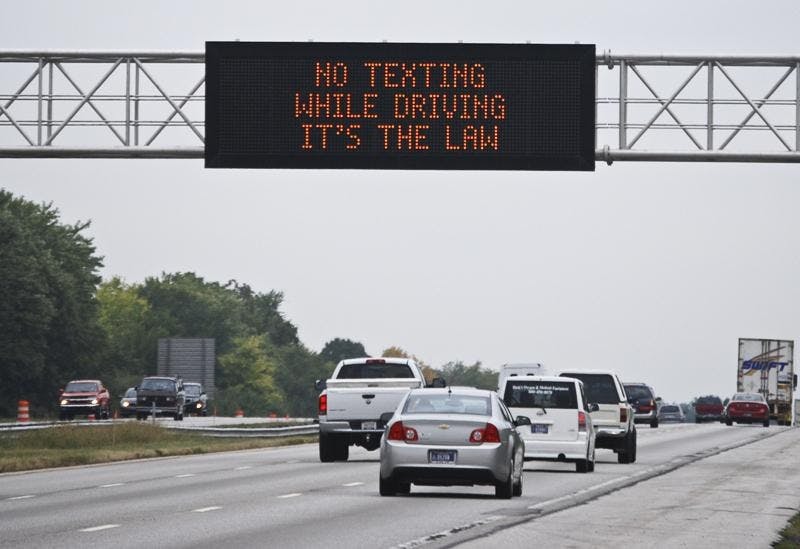No texting while driving