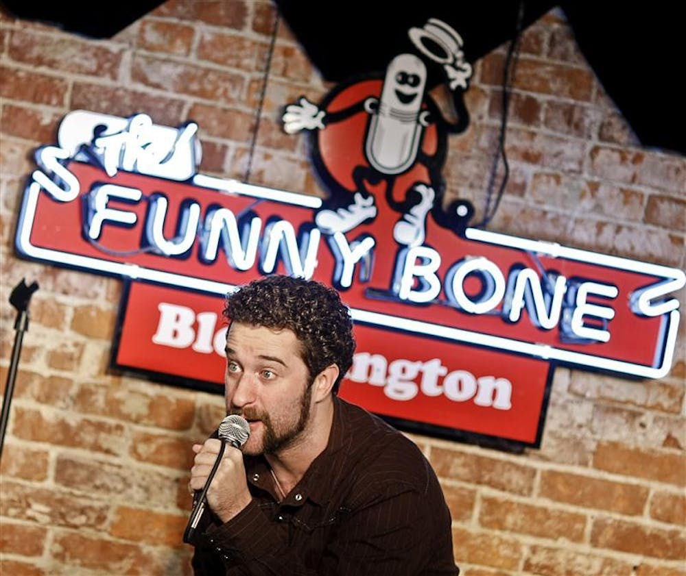 Dustin Diamond performs Sunday evening at the Funny Bone. Diamond is known for his role as Samuel "Screech" Powers on "Saved by the Bell," and informed the crowd they were going to be really let down if they showed up to hear stories about the show.