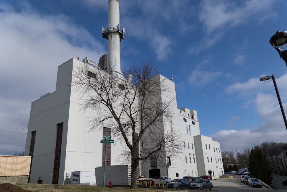 <p>IU&#x27;s coal-powered central heating plant is shown Jan. 23, 2023, on North Walnut Grove. Project 46 aims to address climate change through regional collaboration.</p>