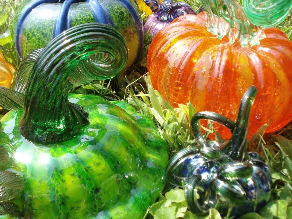 glass pumpkins