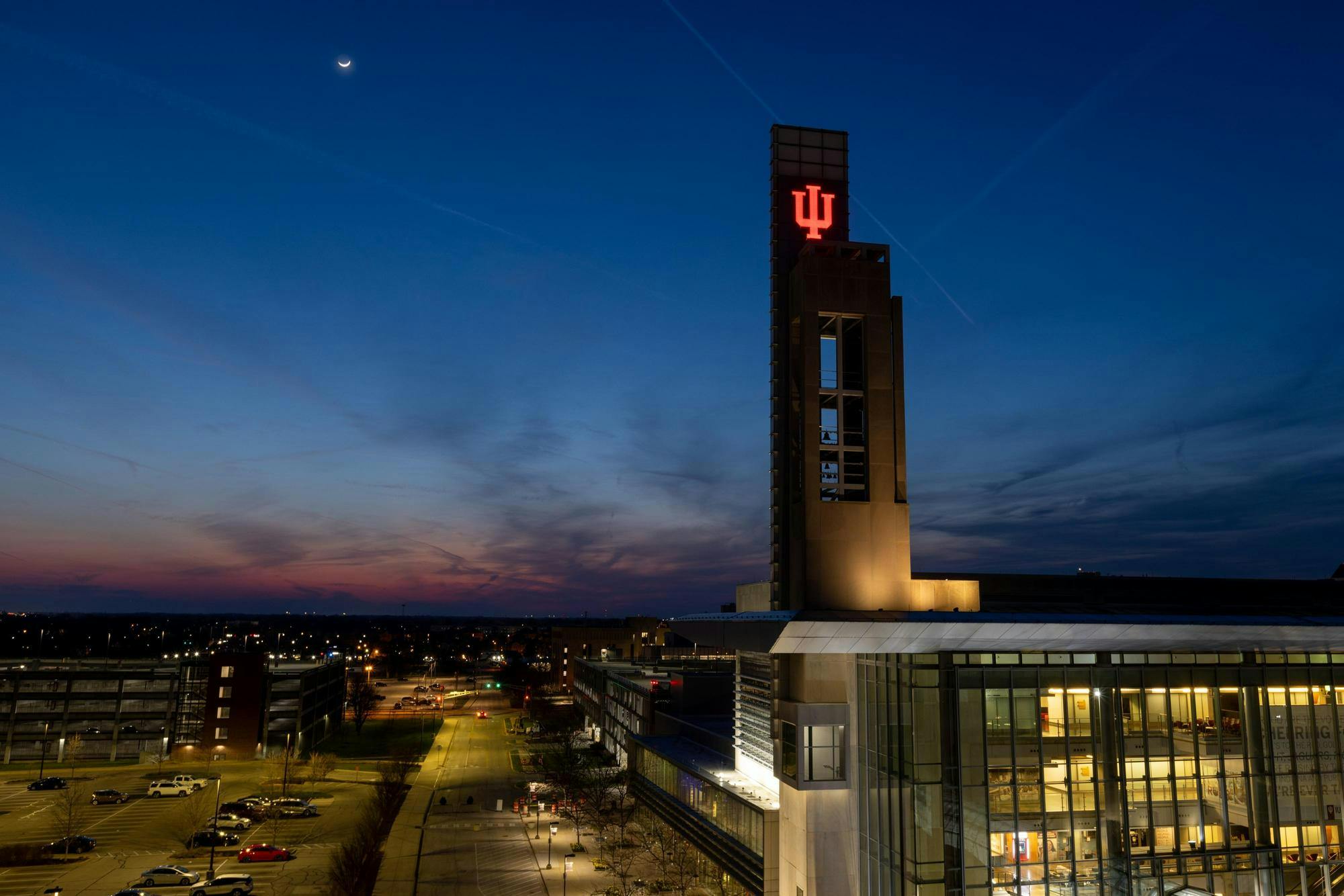 20240312 Trident Campus Center Bell Tower Sunset (LK)