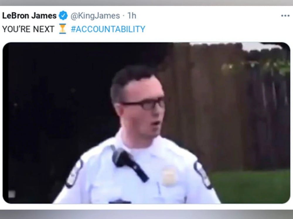 A tweet from LeBron James, that has since been deleted, appears April 20. The tweet addressed police officer Nicholas Reardon, who shot and killed 16-year-old Ma&#x27;Khia Bryant April 20 in Columbus, Ohio. 