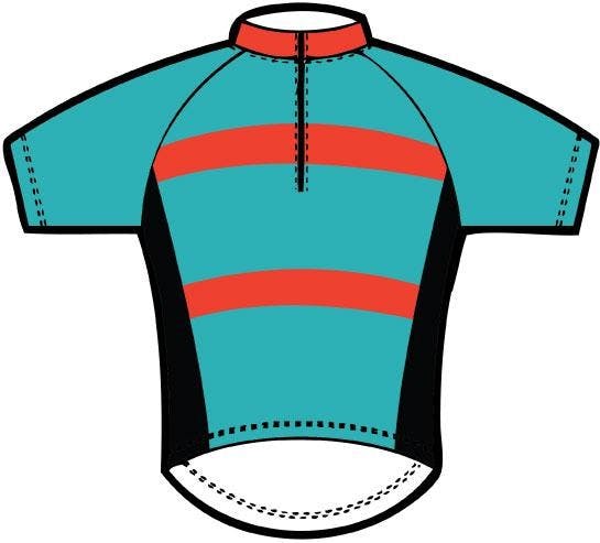 Black Teal Red Jersey