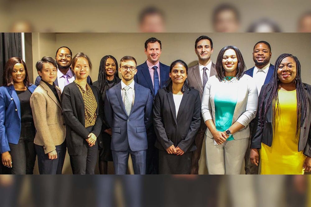 <p>A group shot of the inaugural class of IU Ventures Fellows, who are participating in a program that is immersing them in the world of venture capital. The program is put on through IU Ventures. </p>