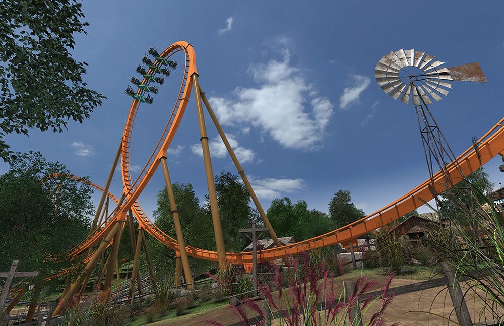 The Thunderbird track at Holiday World in Santa Claus, Ind. was completed three weeks early. Thunderbird is the nation's first launched wing coaster, will start with a zero-to-60 miles per hour launch in 3.5 seconds.