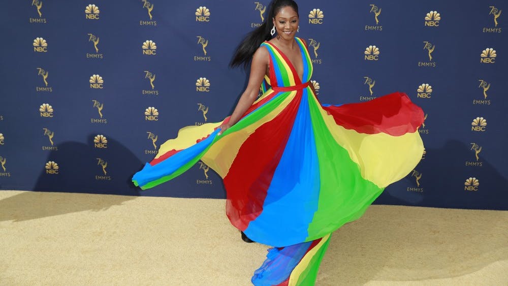 Tiffany Haddish arrives at the 70th Primetime Emmy Awards at the Microsoft Theater in Los Angeles. Haddish will perform Sept. 28 at the IU Auditorium.