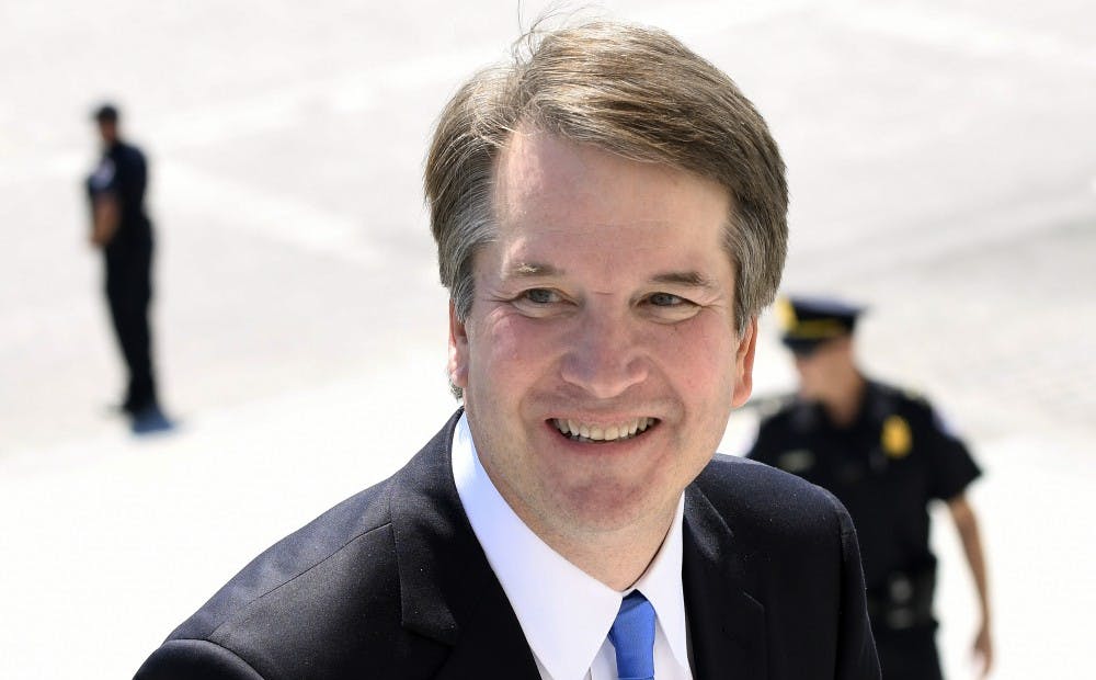 Supreme Court nominee Brett Kavanaugh arrives at the U.S. Capitol on July 10, 2018, in Washington, D.C. President Donald Trump nominated Kavanaugh to succeed retiring Supreme Court Associate Justice Anthony Kennedy. &nbsp;