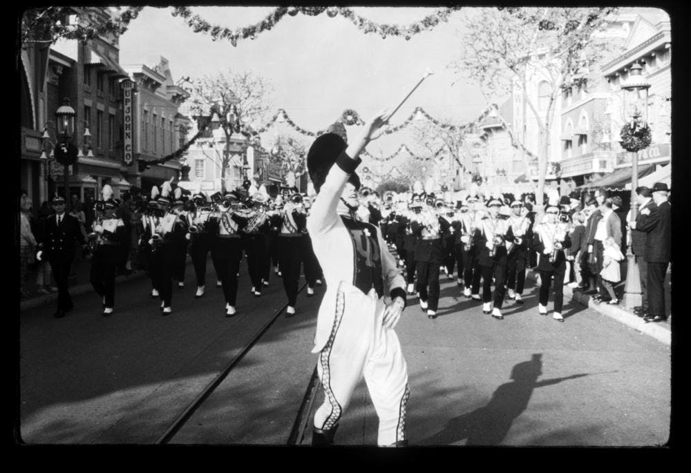 1967: The Marching Hundred performs at Disneyland in 1967.