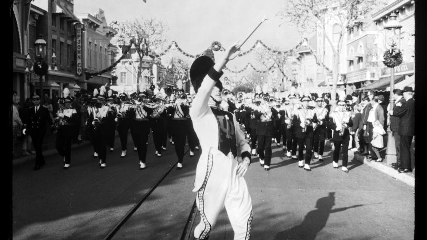 1967: The Marching Hundred performs at Disneyland in 1967.