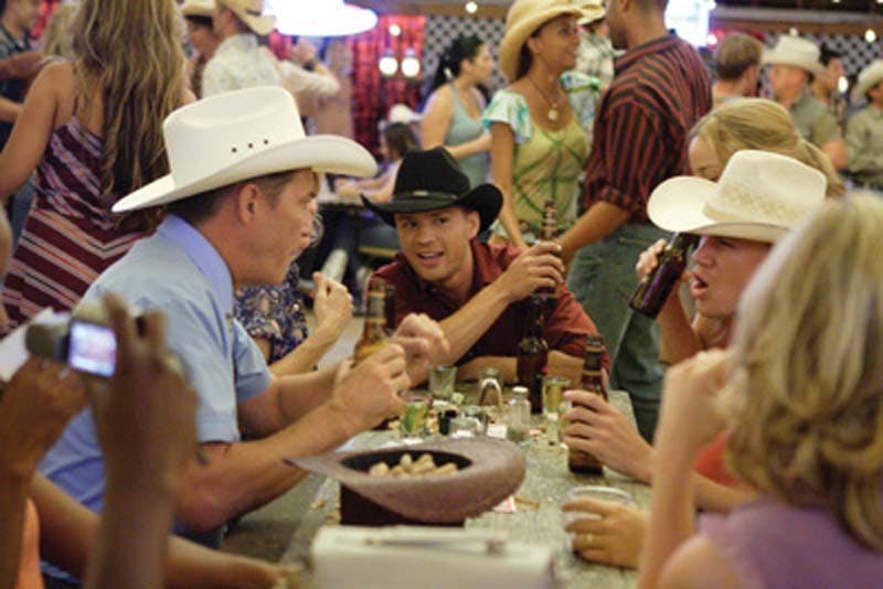 Isn't the using a cowboy hat as a bowl as over as using a cowboy hat as a hat?
