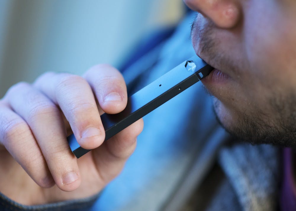 <p>The JUUL is a type of small, USB-chargeable vaporizer, more commonly known as a ‘vape.' This kind of vape contains nicotine and is therefore illegal for minors to use.</p>