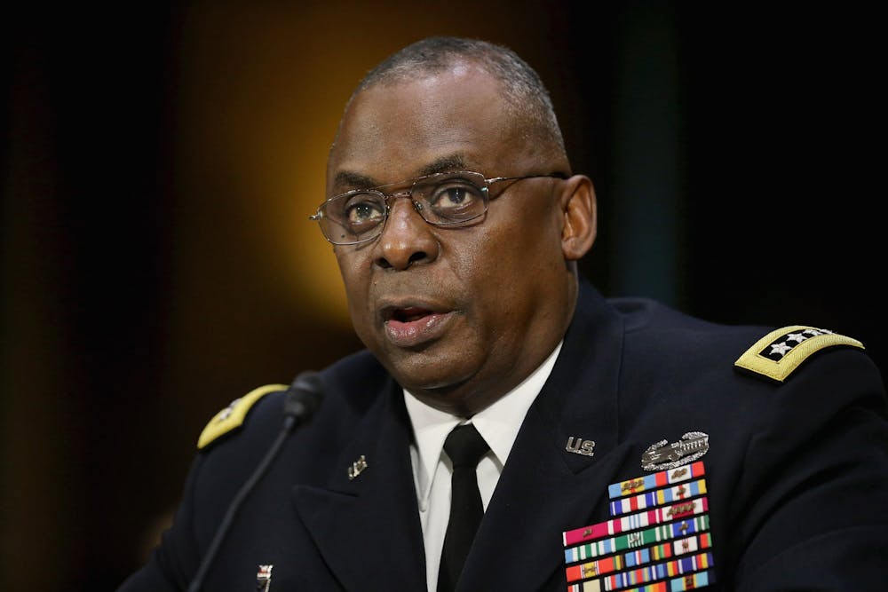 Gen. Lloyd Austin III, commander of U.S. Central Command, testifies Sept. 16, 2015, before the Senate Armed Services Committee on Capitol Hill in Washington, D.C. President-elect Joe Biden plans to nominate retired Army General Austin as defense secretary. 