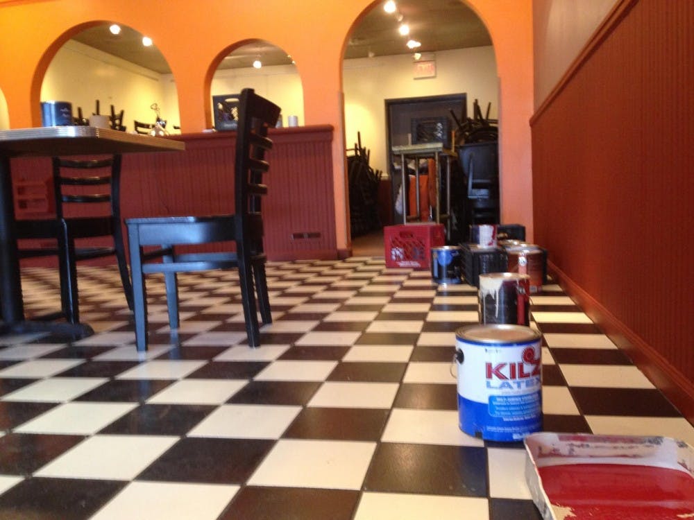 The interior of the Village Deli as it undergoes reconstruction. 