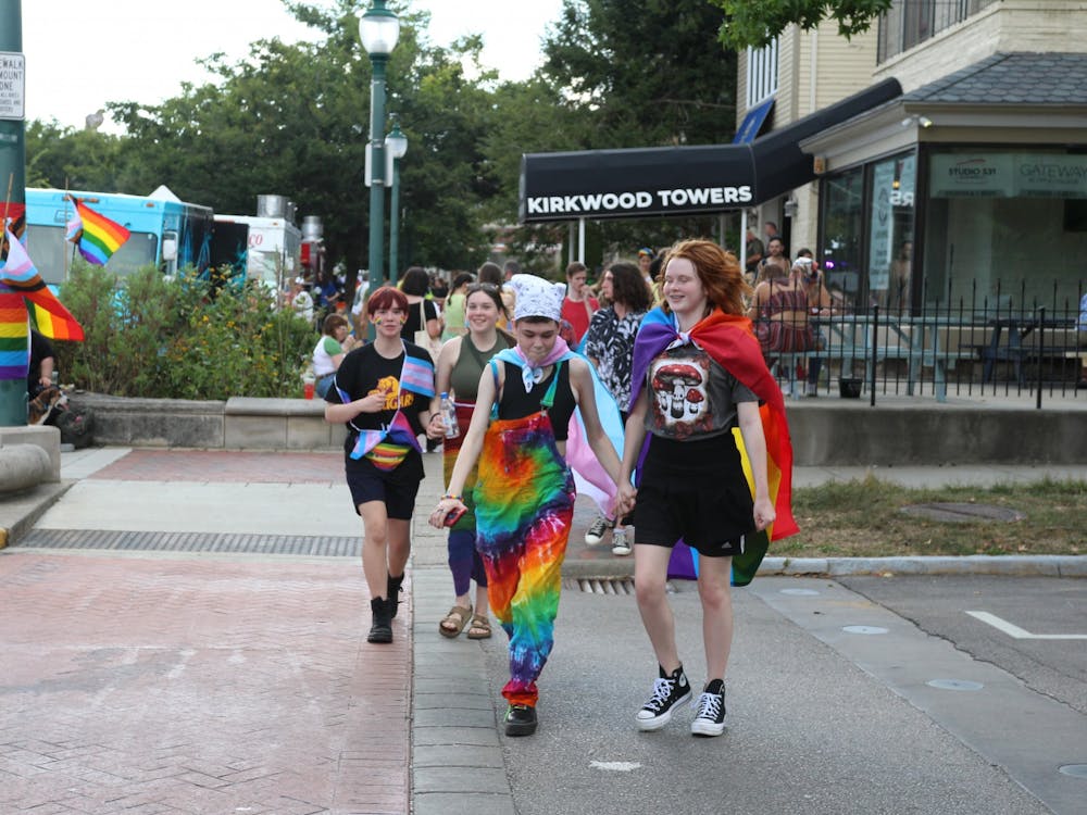Students from Bloomington High School North attend Pridefest Aug. 27. People of all ages enjoyed the festivities.
