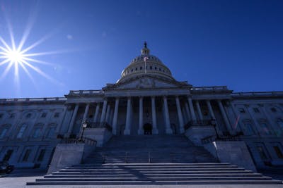 The sun shines over the US Capitol Building on Nov. 1 in Washington D.C.