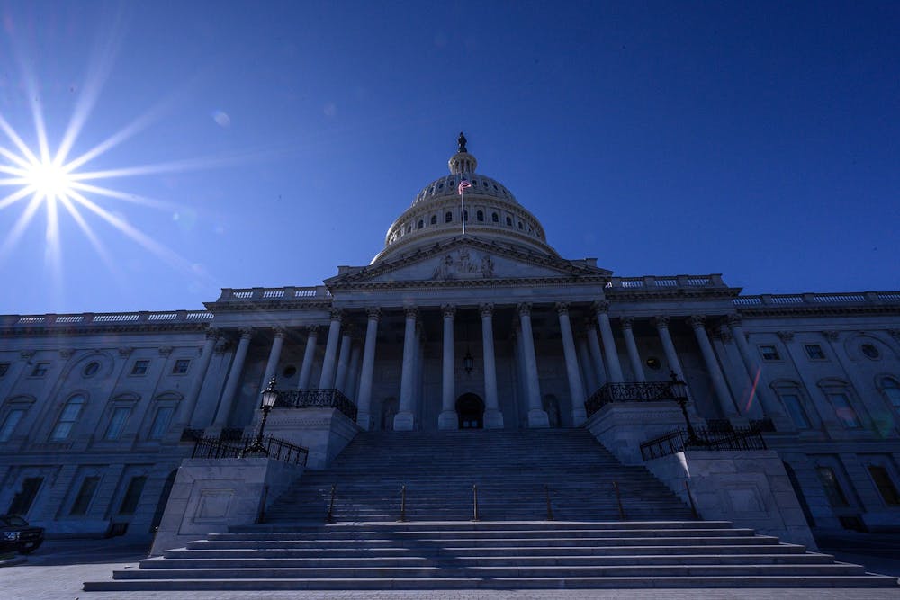 The sun shines over the U.S. Capitol Building on Nov. 1 in Washington, D.C.