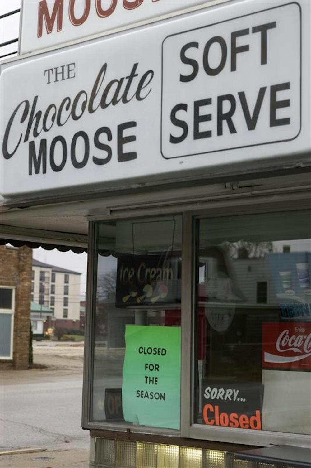 Shown here is the storefront of the Chocolate Moose on Sunday.  The ice cream shop closed on Nov. 24 for the season.